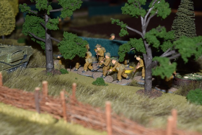 British Infantry support the Churchill AVRE