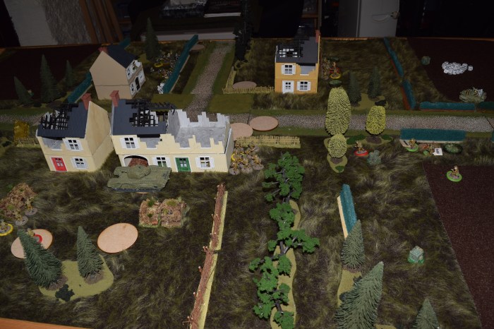 Another game overview, from the British side this time. Smoke markers litter the battlefield.