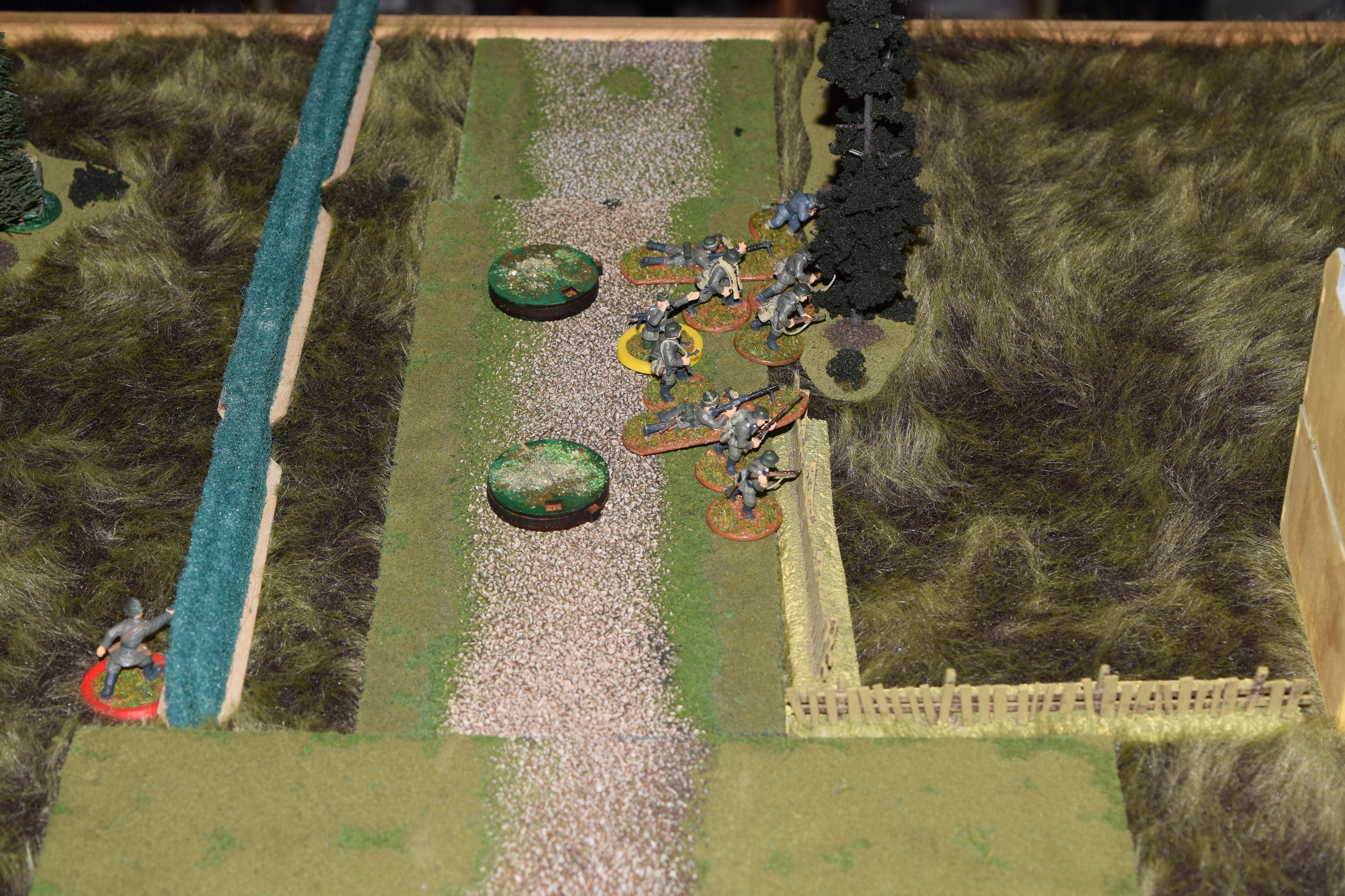 German infantry advance on the retreating British