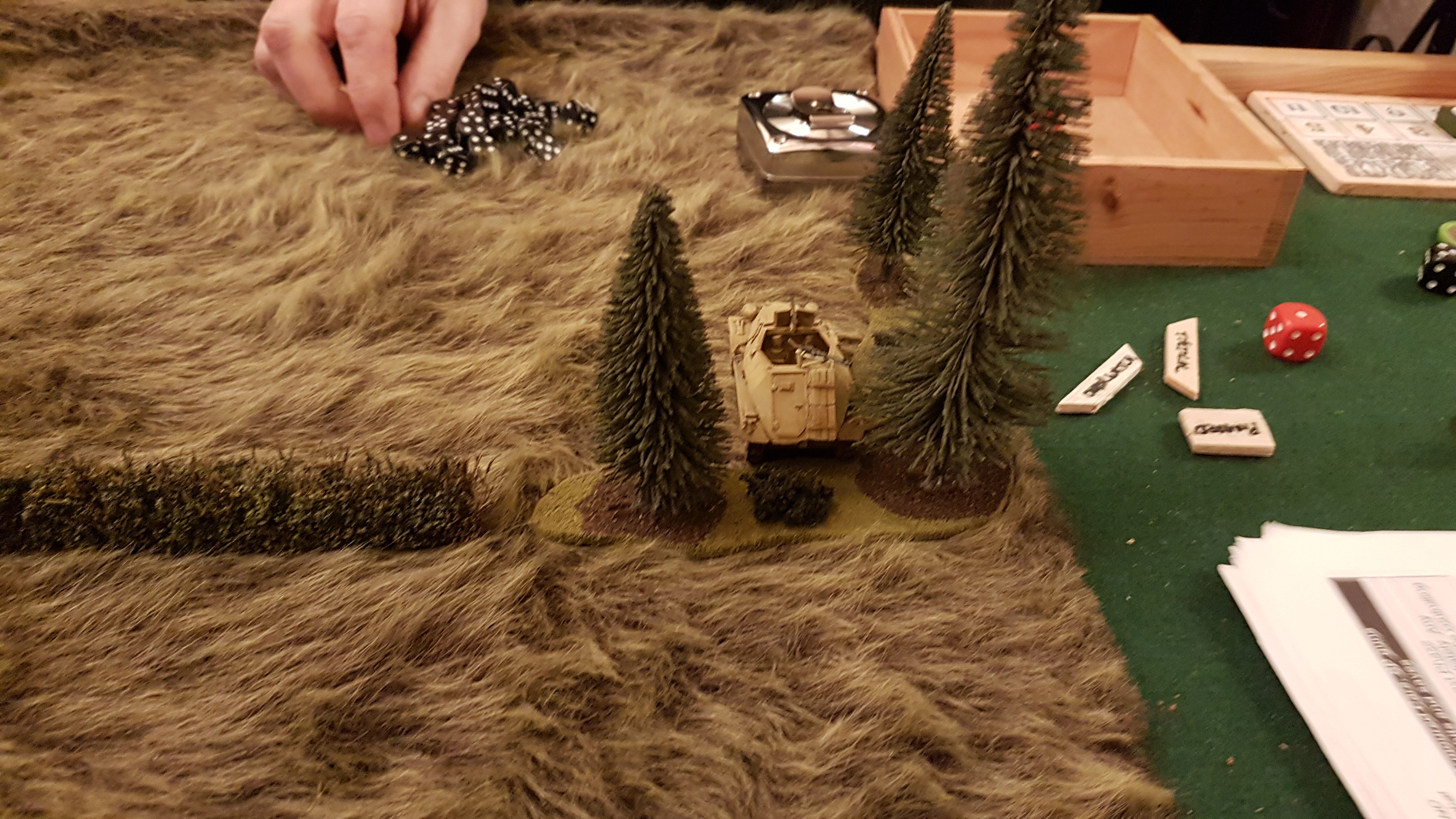 sdkfz. 250/1 makes a dash for the Allied lines to win the game.