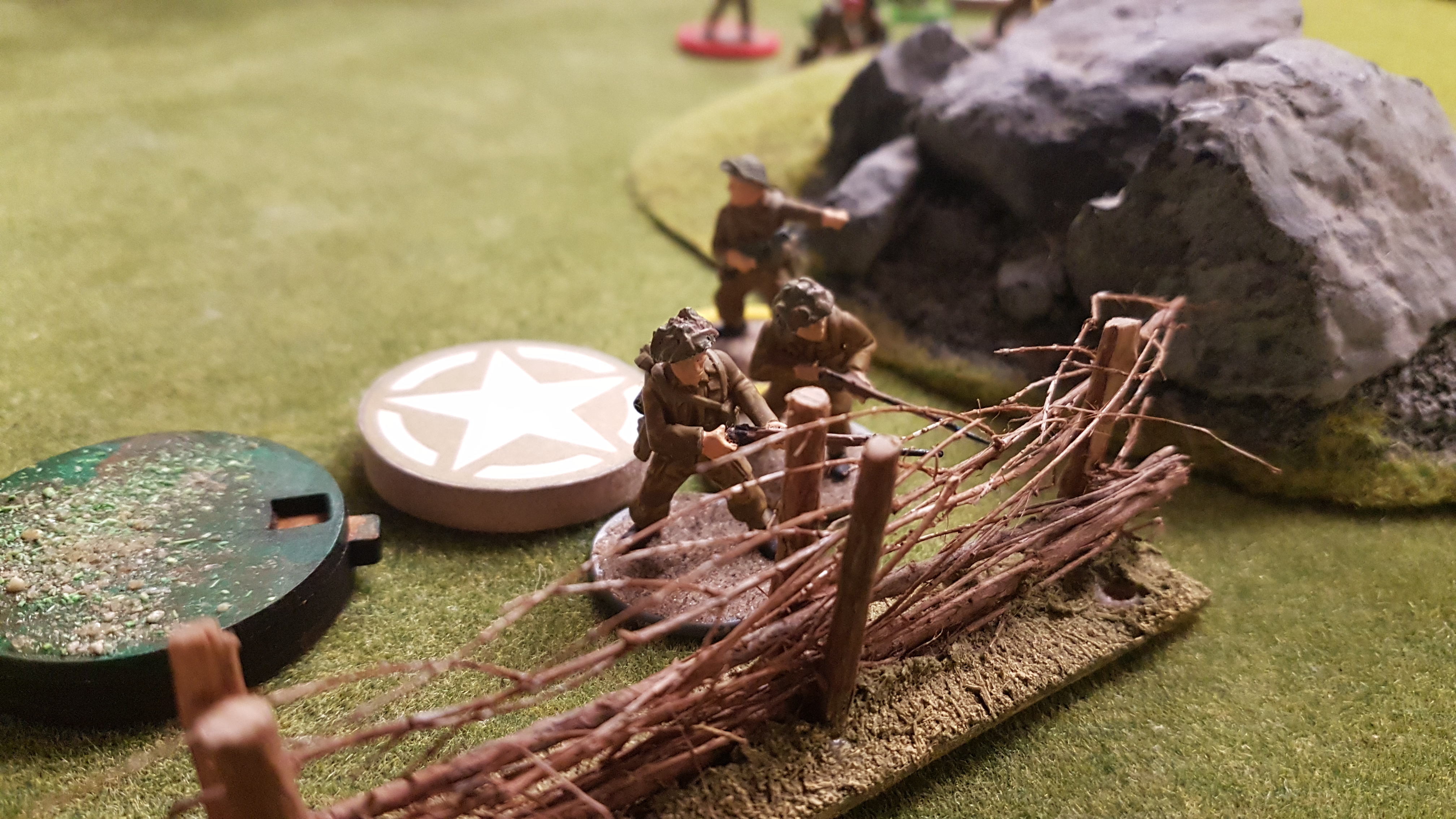 The few remaining British hold on for as long as they can.