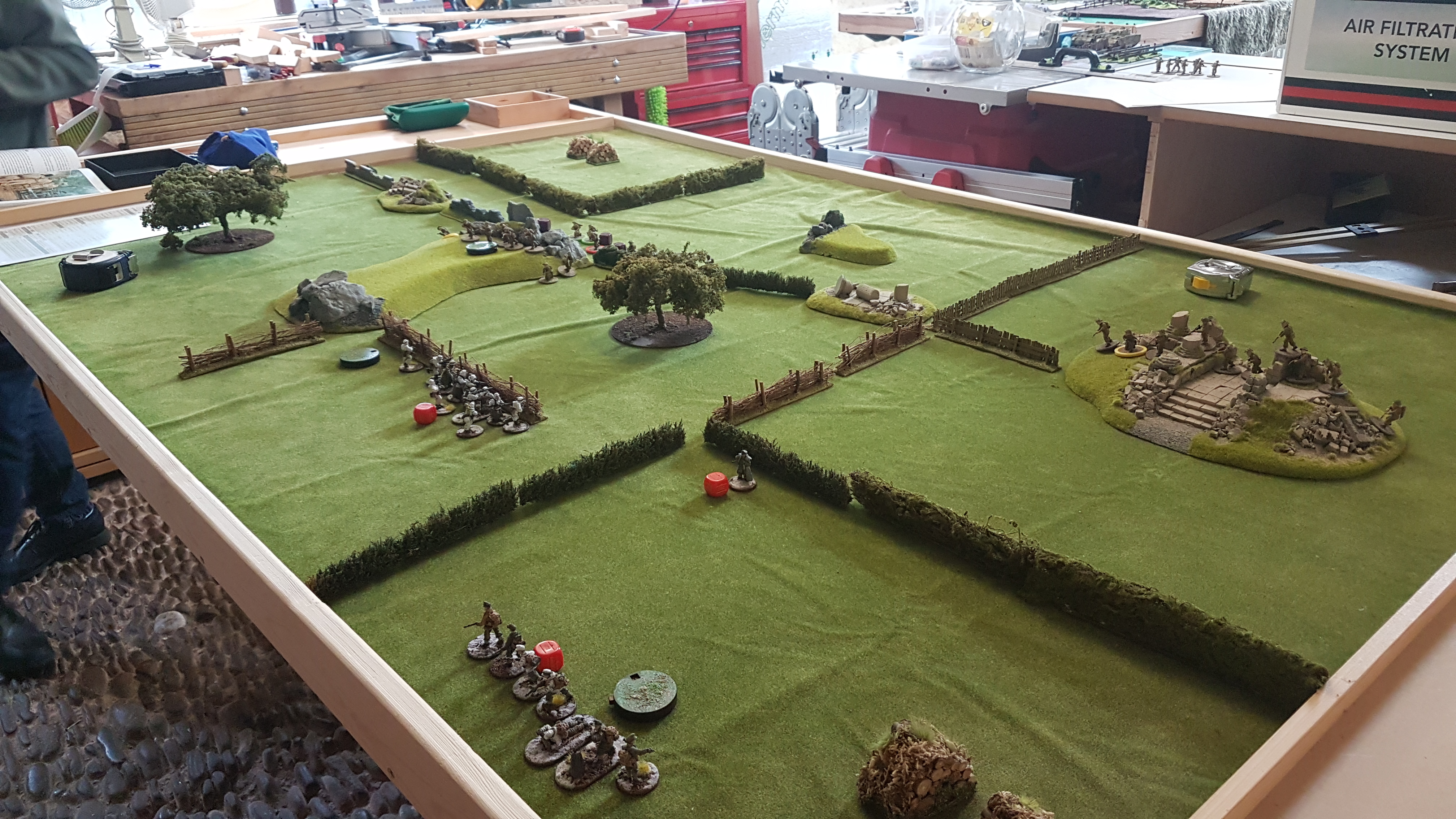 The centre doesn't look much better where one of the German sections is wiped out. 