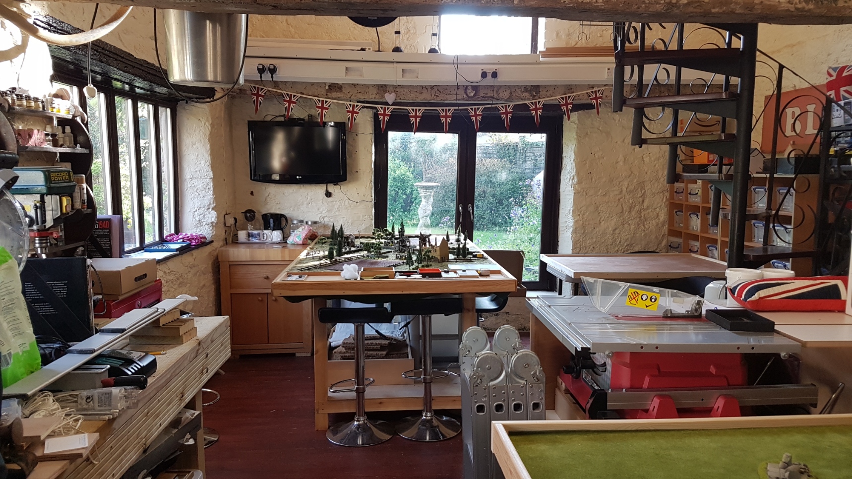 The 'Bat Cave' showing the clubs table layout.