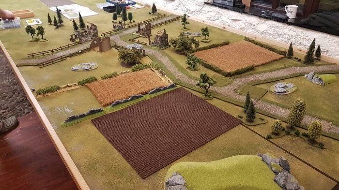 Table set up from the German side