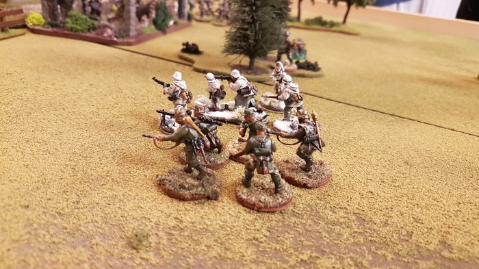 The Panzer Grenadiers begin their advance