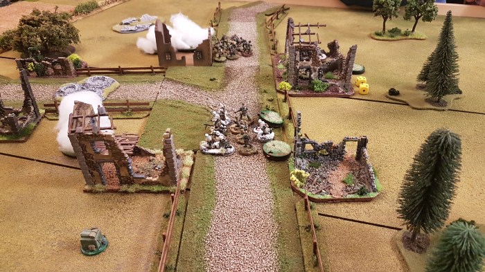 The Panzer Grenadiers advance on the unprotected American Jump Off Point