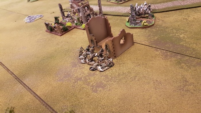 Russian infantry reach the outskirts of the village